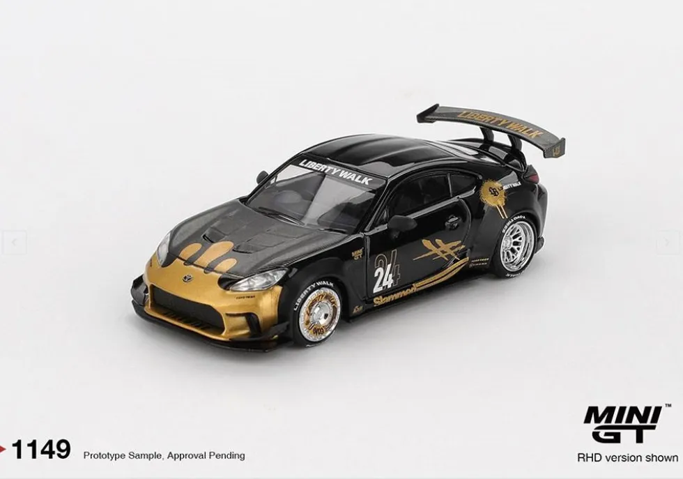 Mini GT 1/64 Toyota GR86 LB Nation Black/Gold