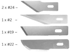 Modelcraft Assorted Blades x 5 For No.2 Handles