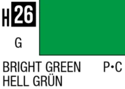 Mr Hobby Aqueous Hobby Colour 10ml 026 Bright Green Gloss Acrylic Paint