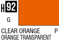 Mr Hobby Aqueous Hobby Colour 10ml 092 Clear Orange Acrylic Paint