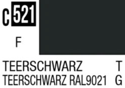 Mr Hobby Mr Colour 10ml 521 Teerschwarz Matt Acrylic Paint