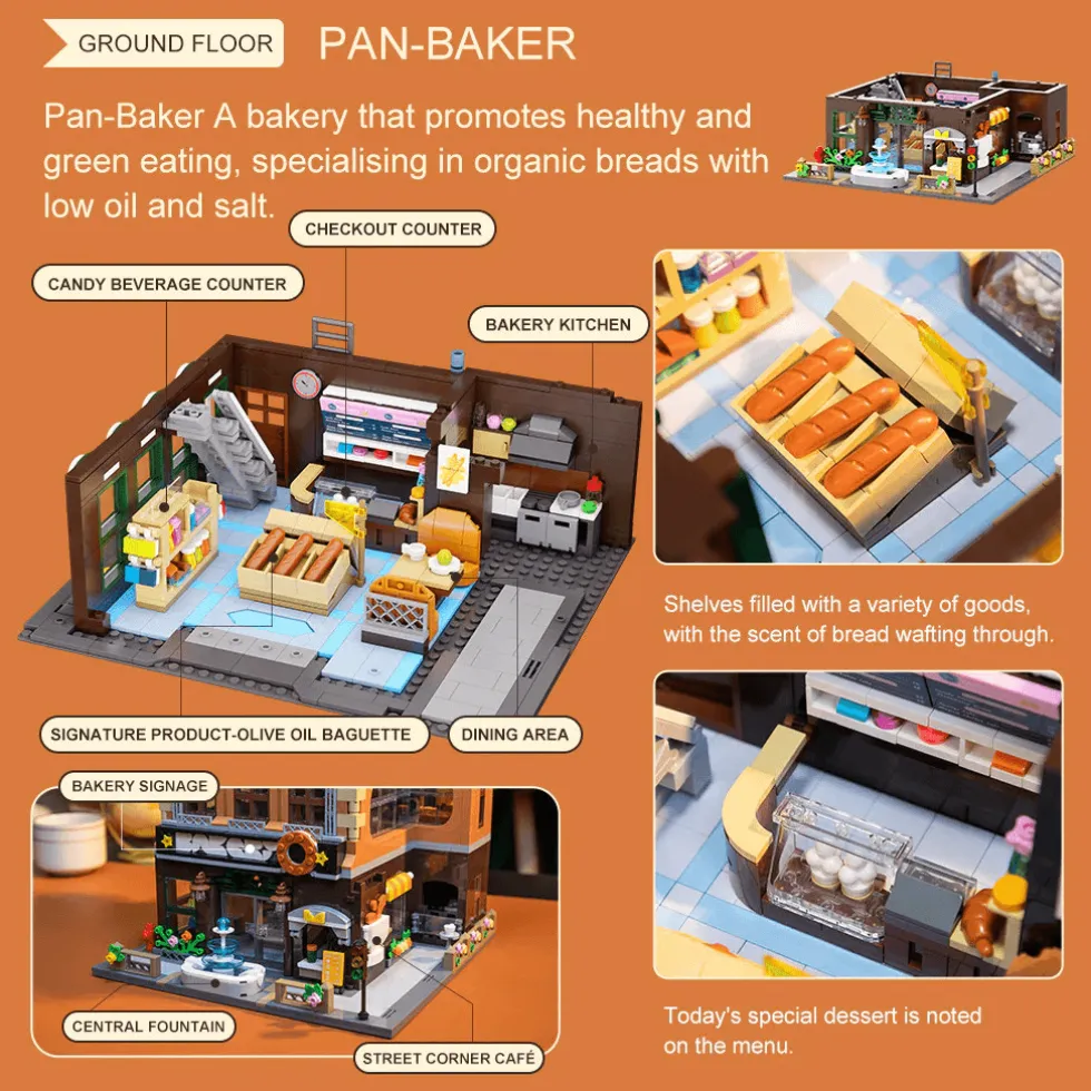 Pantasy Buildings: Bakery (4-Storey Building)