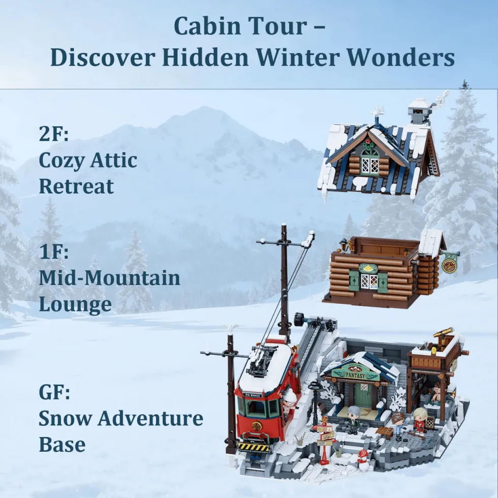 Pantasy Buildings: Mountain Summit Ski Cabin