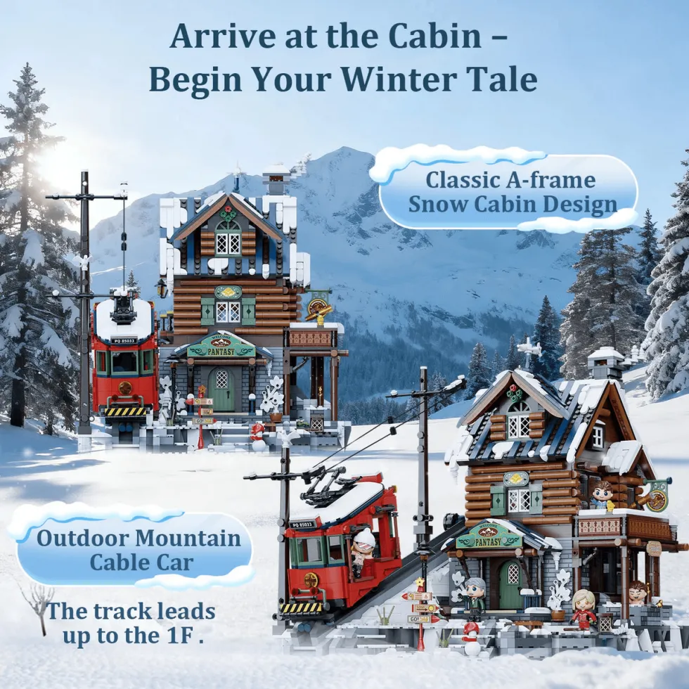 Pantasy Buildings: Mountain Summit Ski Cabin