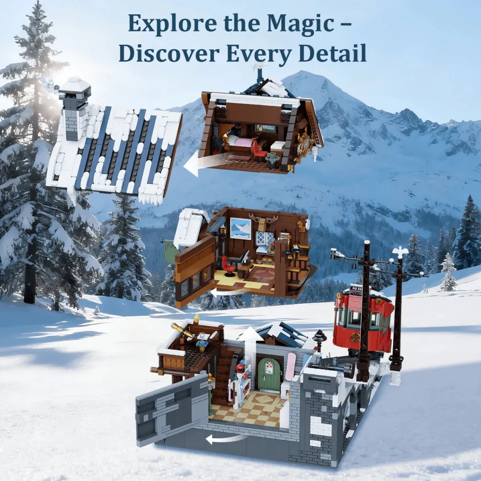 Pantasy Buildings: Mountain Summit Ski Cabin