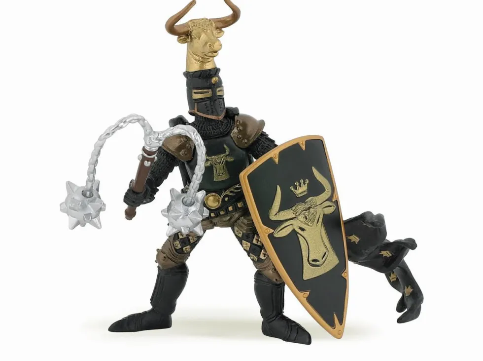 Papo Toys Black And Gold Bull Knight