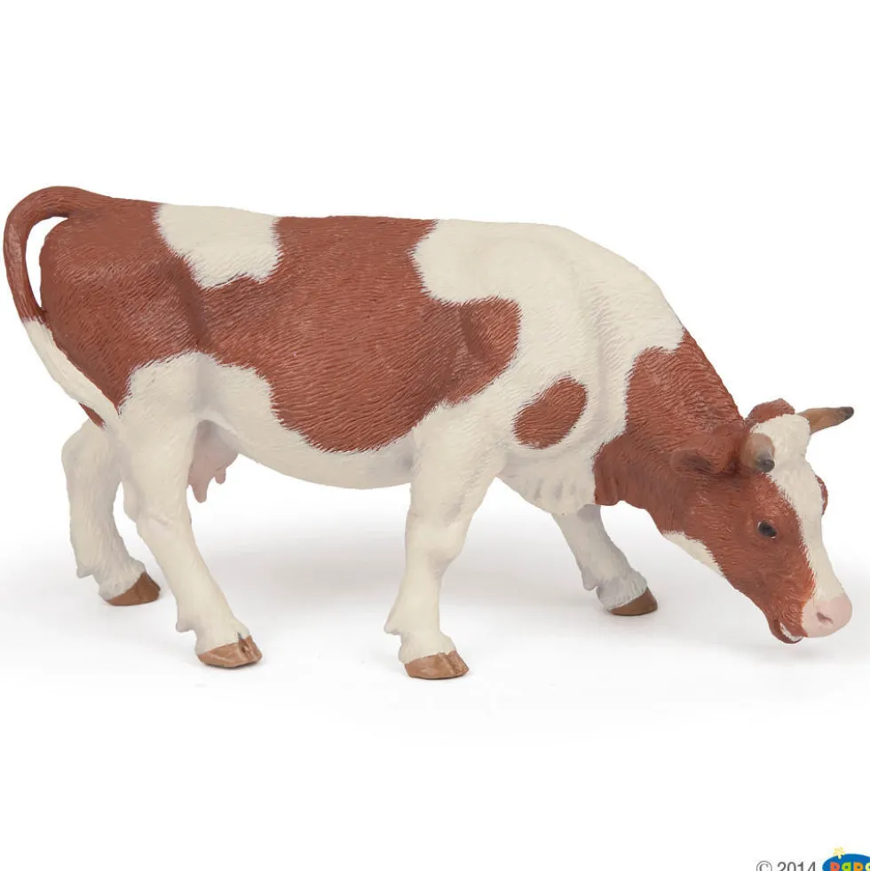 Papo Toys Grazing Simmental Cow