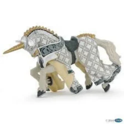 Papo Toys Silver Unicorn Knight's Horse
