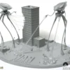 Pegasus Hobbies 1/350 War of the Worlds Alien Tripods Attack Diorama Kit