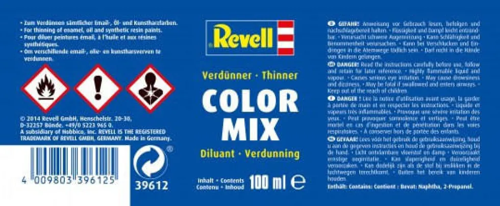 Revell Color Mix Enamel Paint Thinner 100ml