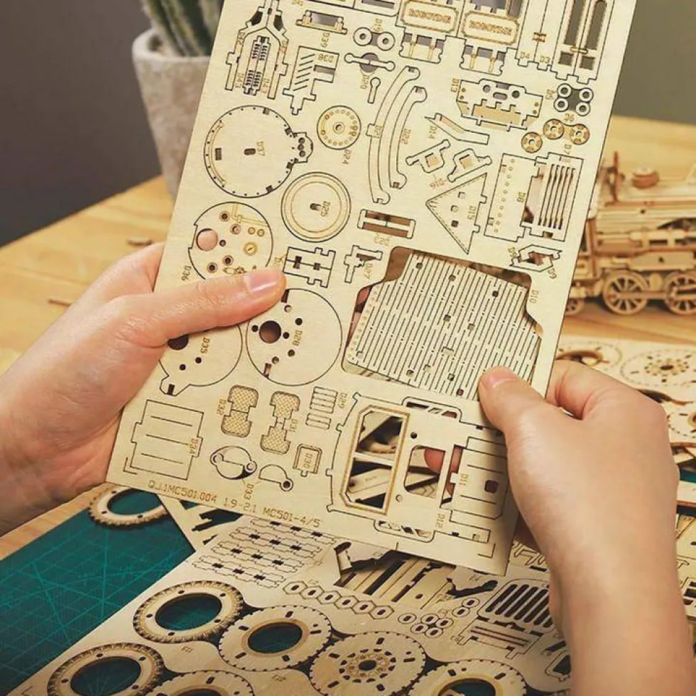 Rokr Army Jeep 3D Wooden Puzzle Model Kit