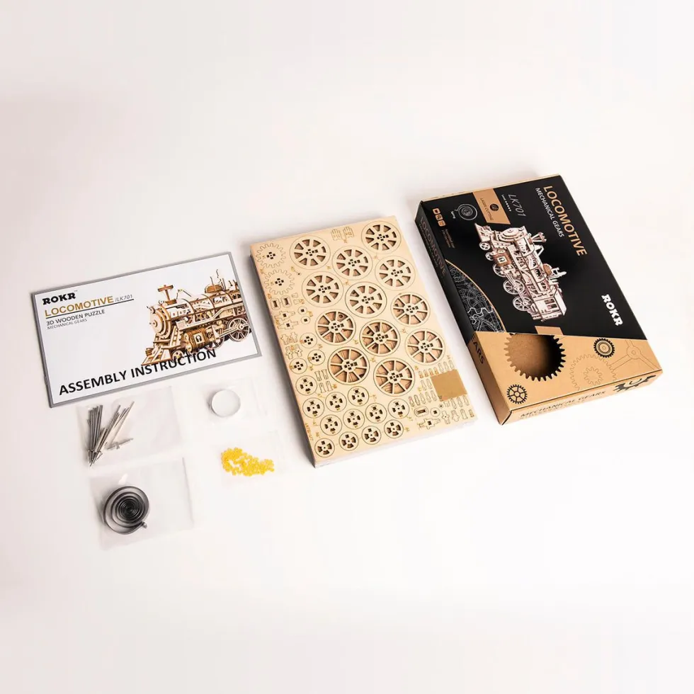 Rokr Locomotive 3D Wooden Kit