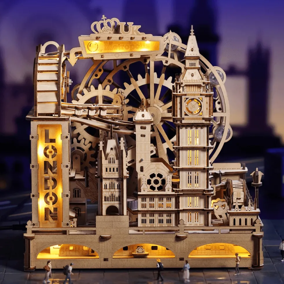 Rokr Marble Travel - London Marble Run 3D Wooden Kit