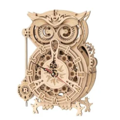 Rokr Owl Clock 3D Wooden Kit