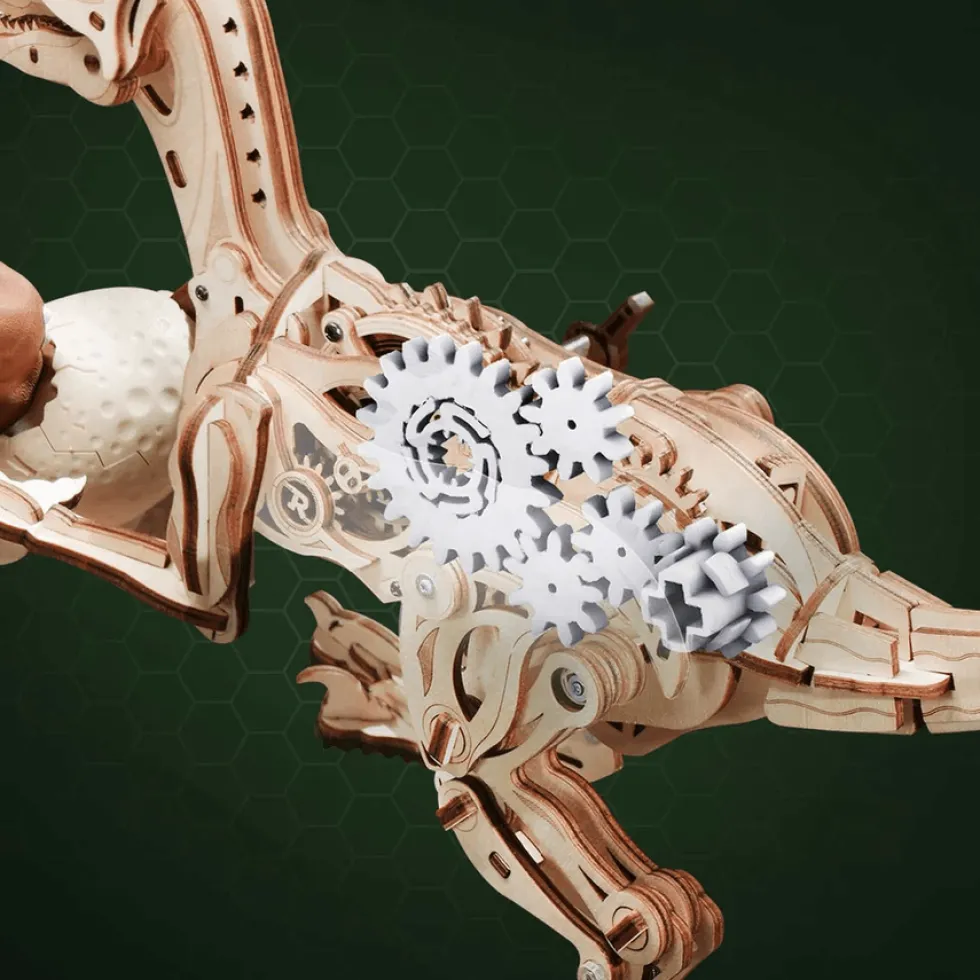 Rokr Velociraptor Mechanical 3D Wooden Kit