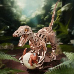 Rokr Velociraptor Mechanical 3D Wooden Kit