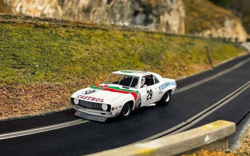 Scalextric Slot Car - Chevrolet Camaro - Castrol Racing - Trans-Am 1971