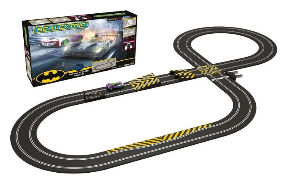 Scalextric Spark Plug Batman vs Joker Slot Car Set