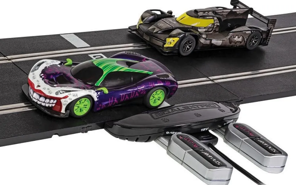 Scalextric Spark Plug Batman vs Joker Slot Car Set