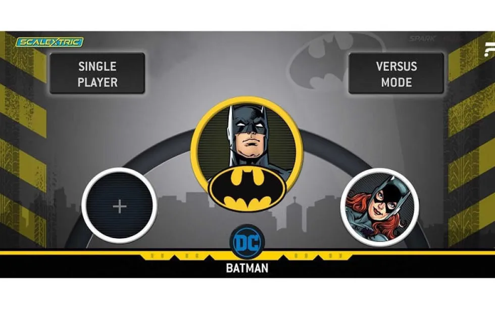 Scalextric Spark Plug Batman vs Joker Slot Car Set