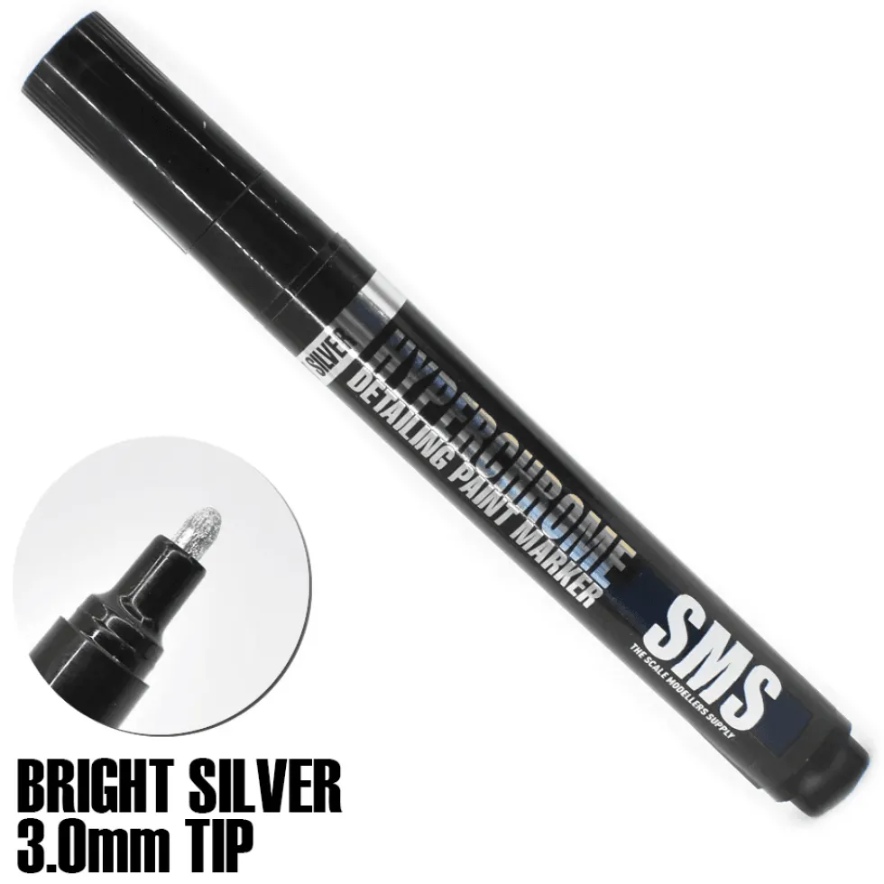 SMS Hyperchrome Chrome Marker Pen - Bright Silver - 3mm Tip