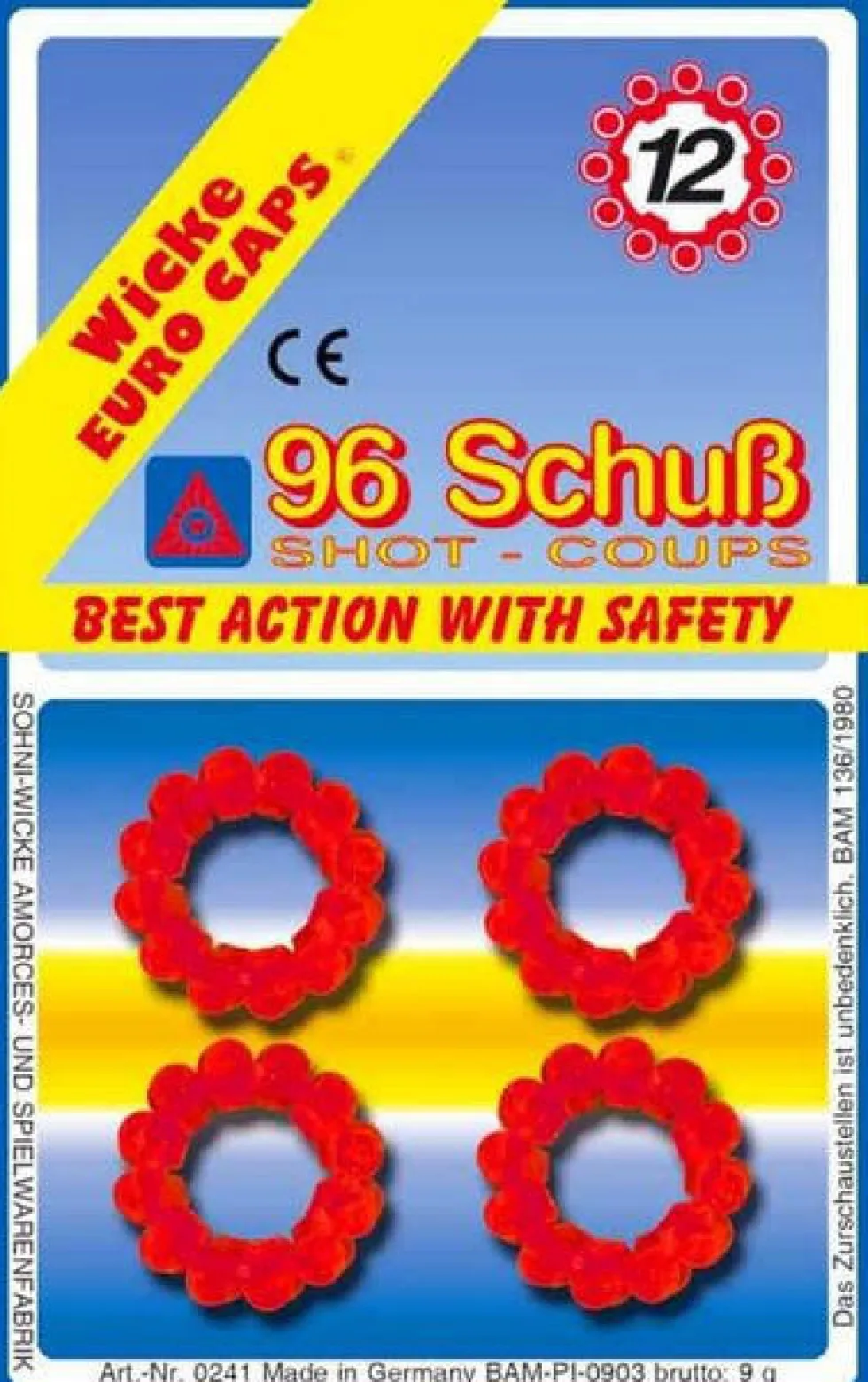 Sohni-Wicke 12 Shot Cap Gun Caps - 96 Shots