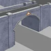 Superquick 1/76 Bridge & Tunnel Entrance (Engineers Brick) Card Building Kit