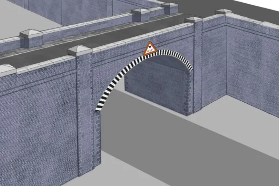 Superquick 1/76 Bridge & Tunnel Entrance (Engineers Brick) Card Building Kit