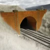 Superquick 1/76 Bridge & Tunnel Entrance (Red Brick) Card Building Kit