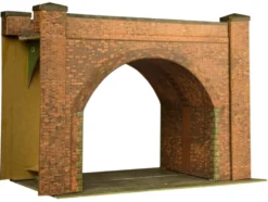 Superquick 1/76 Low Relief Embankment Arches (Red Brick) Card Building Kit