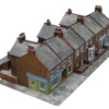 Superquick 1/76 Low Relief Terrace Fronts (Red Brick) Card Building Kit