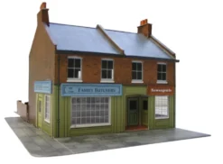 Superquick 1/76 Low Relief Terrace Corner (Red Brick) Card Building Kit