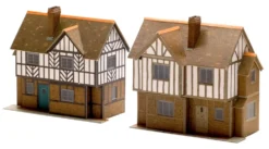 Superquick 1/76 Two Elizabethan Cottages Card Building Kit