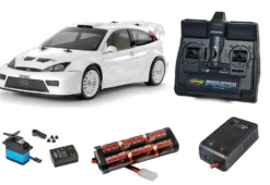 Tamiya RC 2003 Ford Focus RS Custom TT-02 Super Package Deal