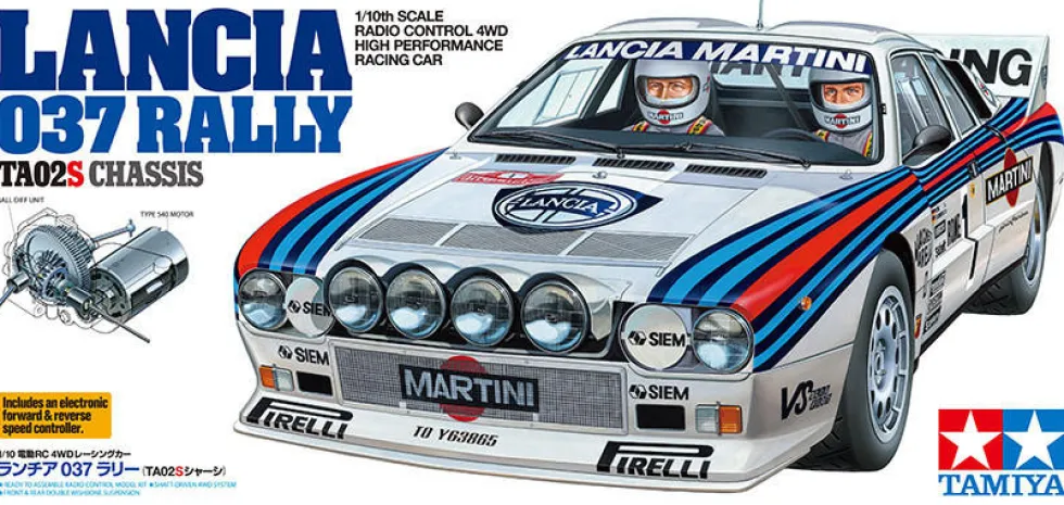 Tamiya RC Lancia 037 Rally (TA02-SW) Model Kit