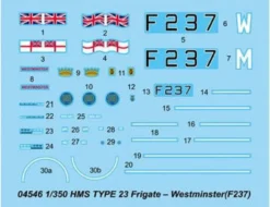 Trumpeter 1/350 HMS Westminster F237 Type 23 Frigate