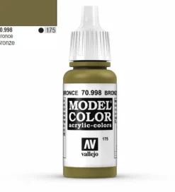 Vallejo Model Color 998 17ml Bronze Metallic Acrylic Paint