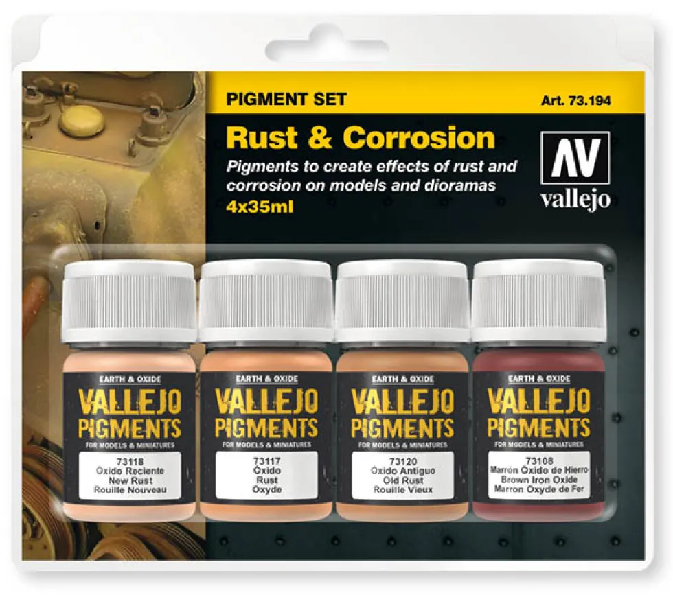 Vallejo Pigments Set - Rust & Corrosion