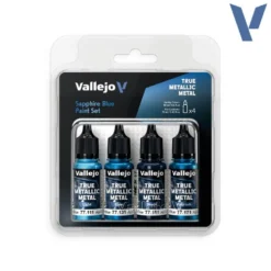 Vallejo True Metallic Metal TMM Paint Set - Sapphire Blue