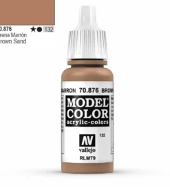 Vallejo Model Color 876 17ml Brown Sand Matt Acrylic Paint