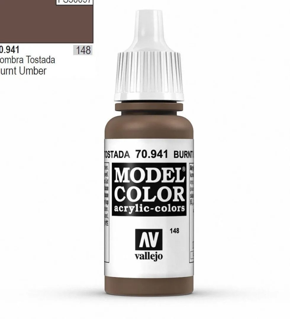 Vallejo Model Color 941 17ml Burnt Umber Matt Acrylic Paint