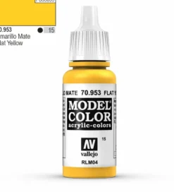 Vallejo Model Color 953 17ml Flat Yellow Matt Acrylic Paint