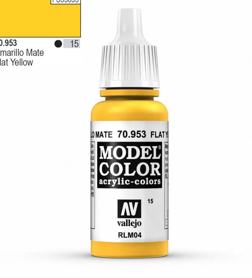 Vallejo Model Color 953 17ml Flat Yellow Matt Acrylic Paint