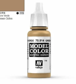 Vallejo Model Color 914 17ml Green Ochre Matt Acrylic