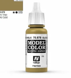 Vallejo Model Color 878 17ml Old Gold Metallic Acrylic Paint