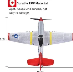 Volantex North American P51 Mustang 400mm Brushed RTF RC Plane