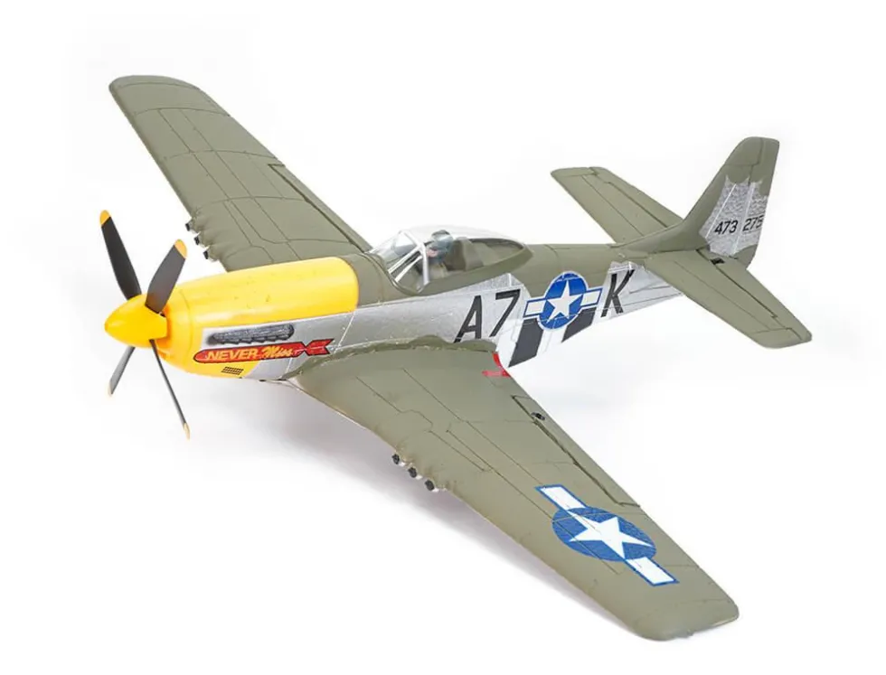 Volantex P-51D Mustang, Green, 4CH, 500MM, Brushless With Gyro, RTF RC Plane