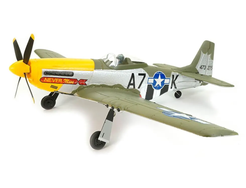 Volantex P-51D Mustang, Green, 4CH, 500MM, Brushless With Gyro, RTF RC Plane