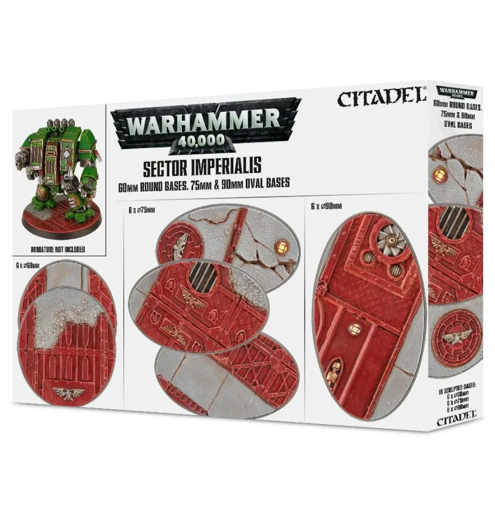 Warhammer Sector Imperialis 60mm Round, 75mm Oval & 90mm Oval Bases