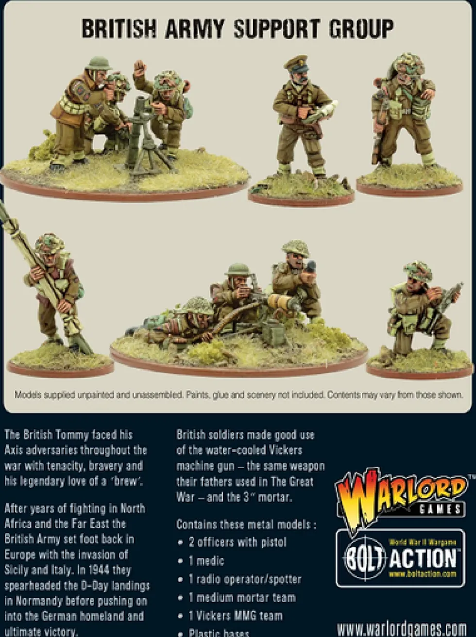 Warlord Games 28mm Bolt Action - British Forces - British Army Support Group